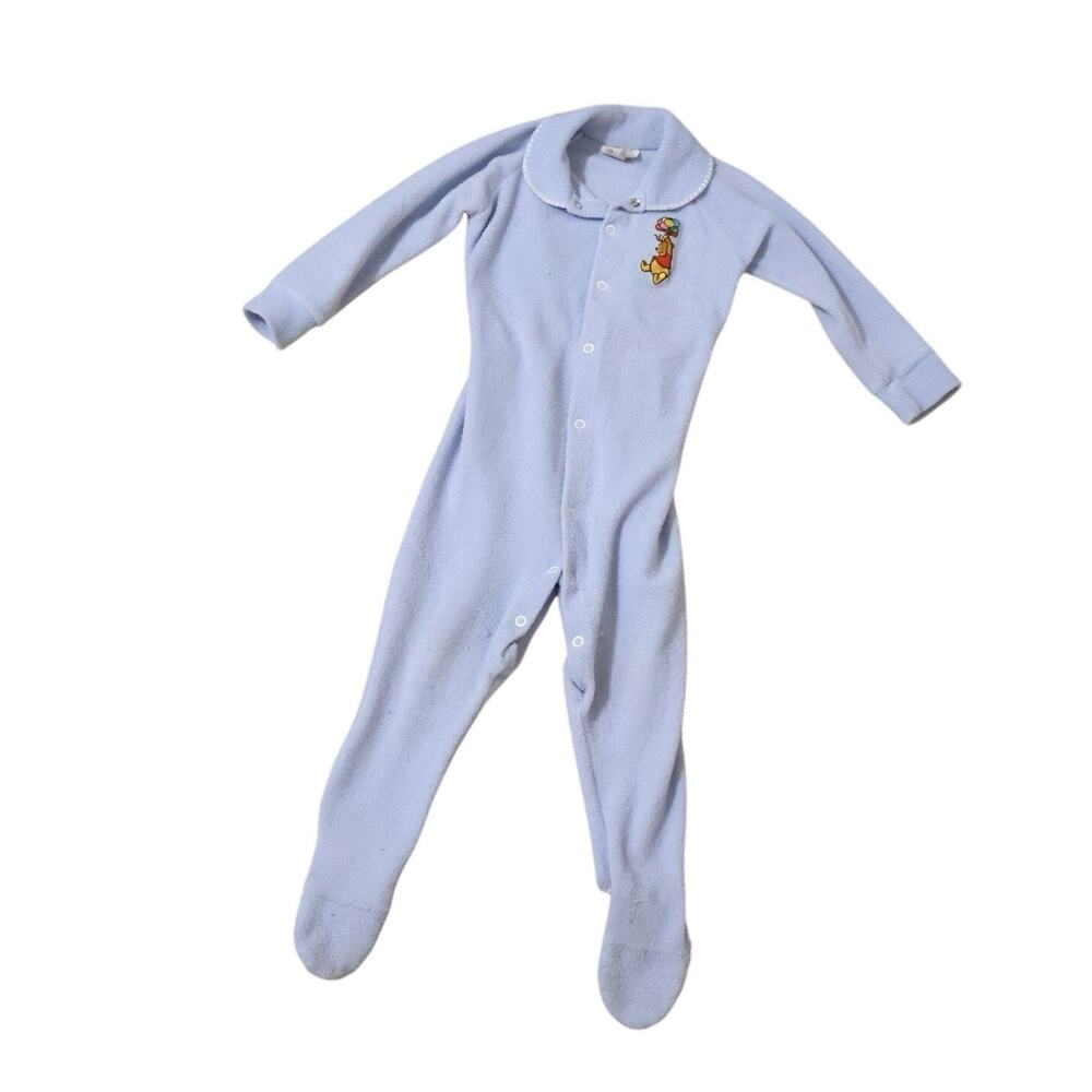 Vintage Disney Winnie the Pooh Blue Footed One Piece 4B / 2T